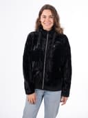 VESTE FAUSSE FOURRURE VALSE BLACK