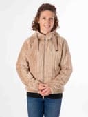 VESTE FAUSSE FOURRURE VALSE TAUPE