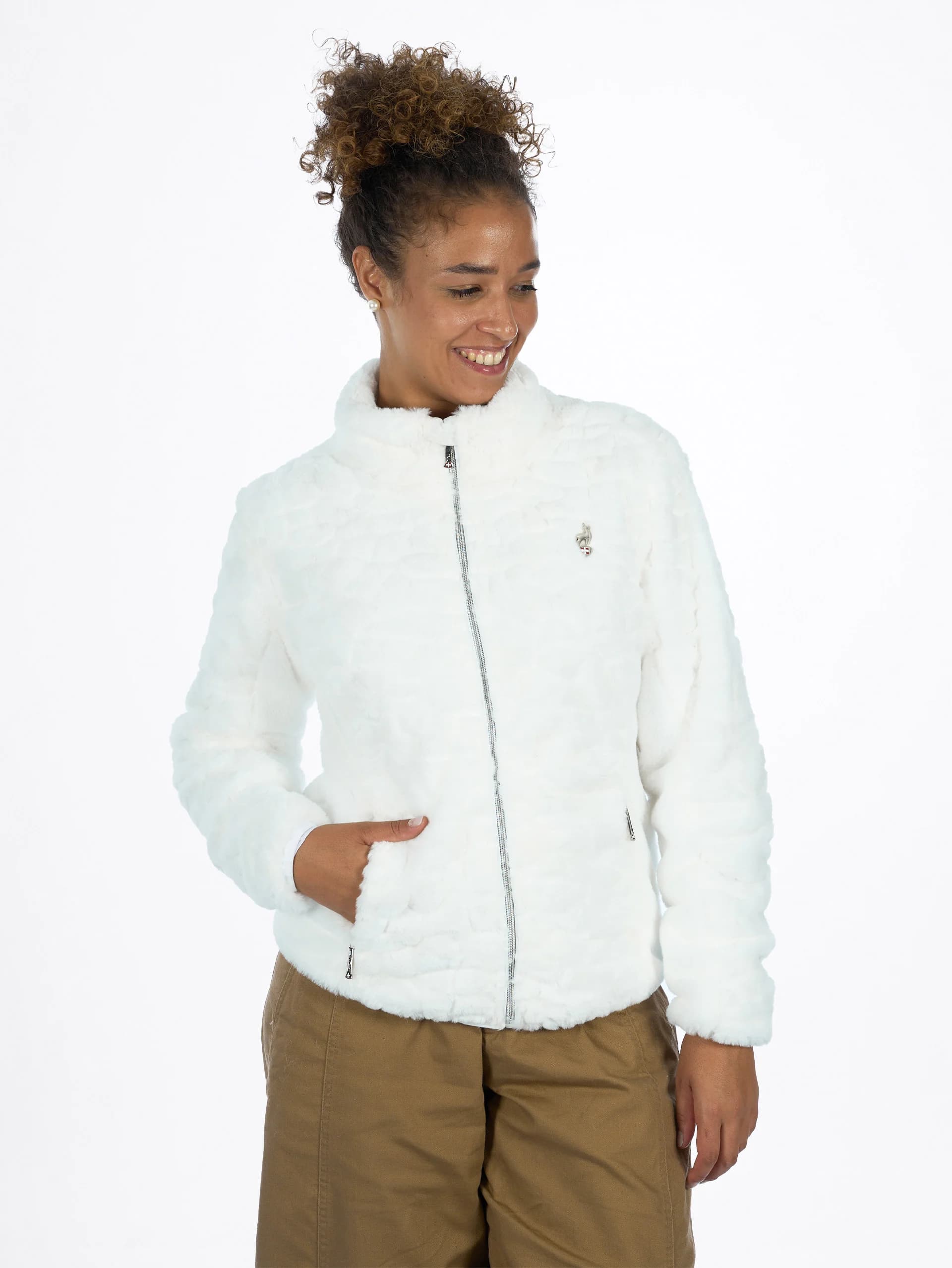 VESTE FAUSSE FOURRURE VINCI - WHITE