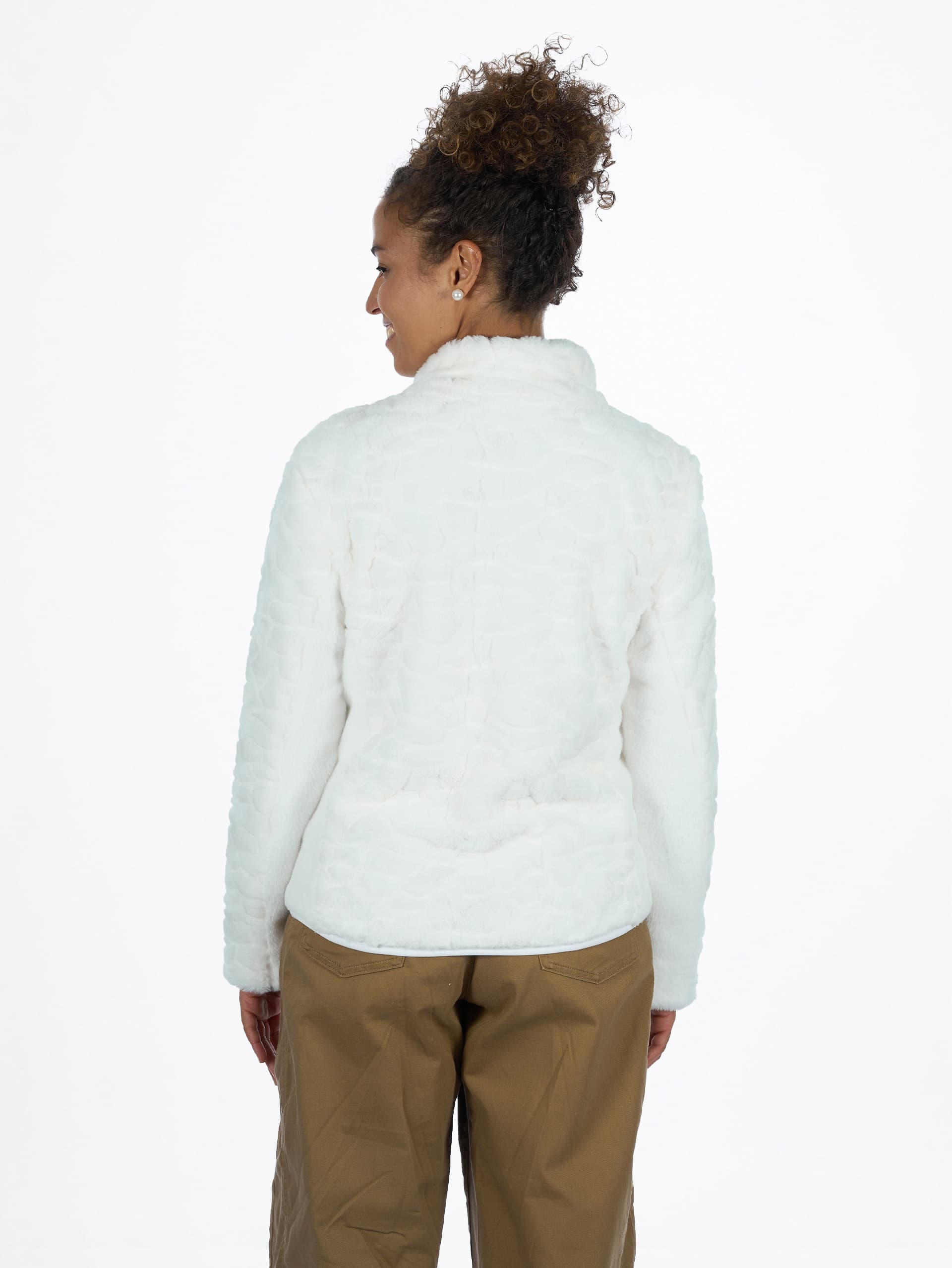 VESTE FAUSSE FOURRURE VINCI - WHITE