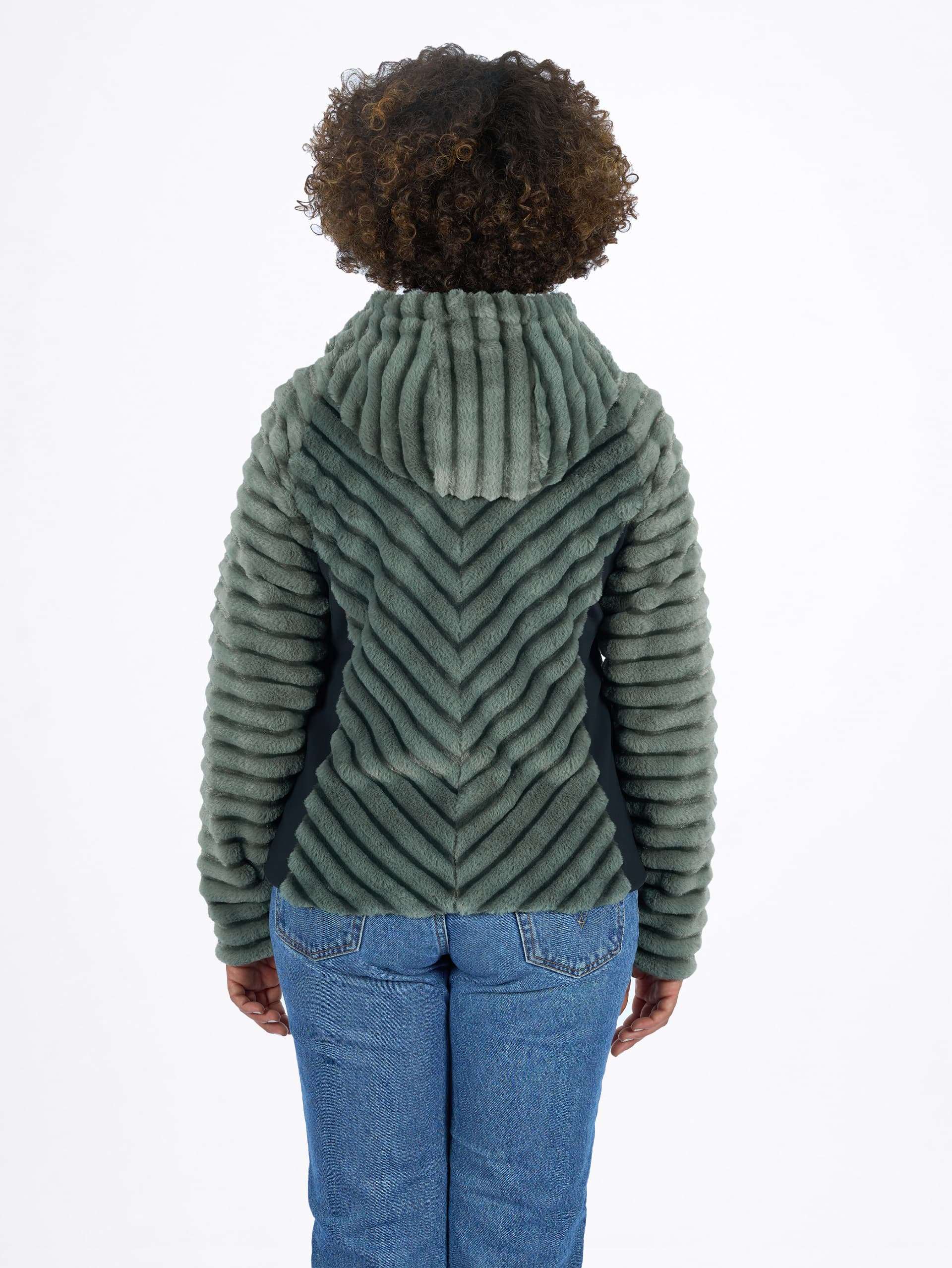 Veste fausse fourrure VISON - LICHEN