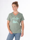 T-SHIRT BANNE FEMME - LICHEN