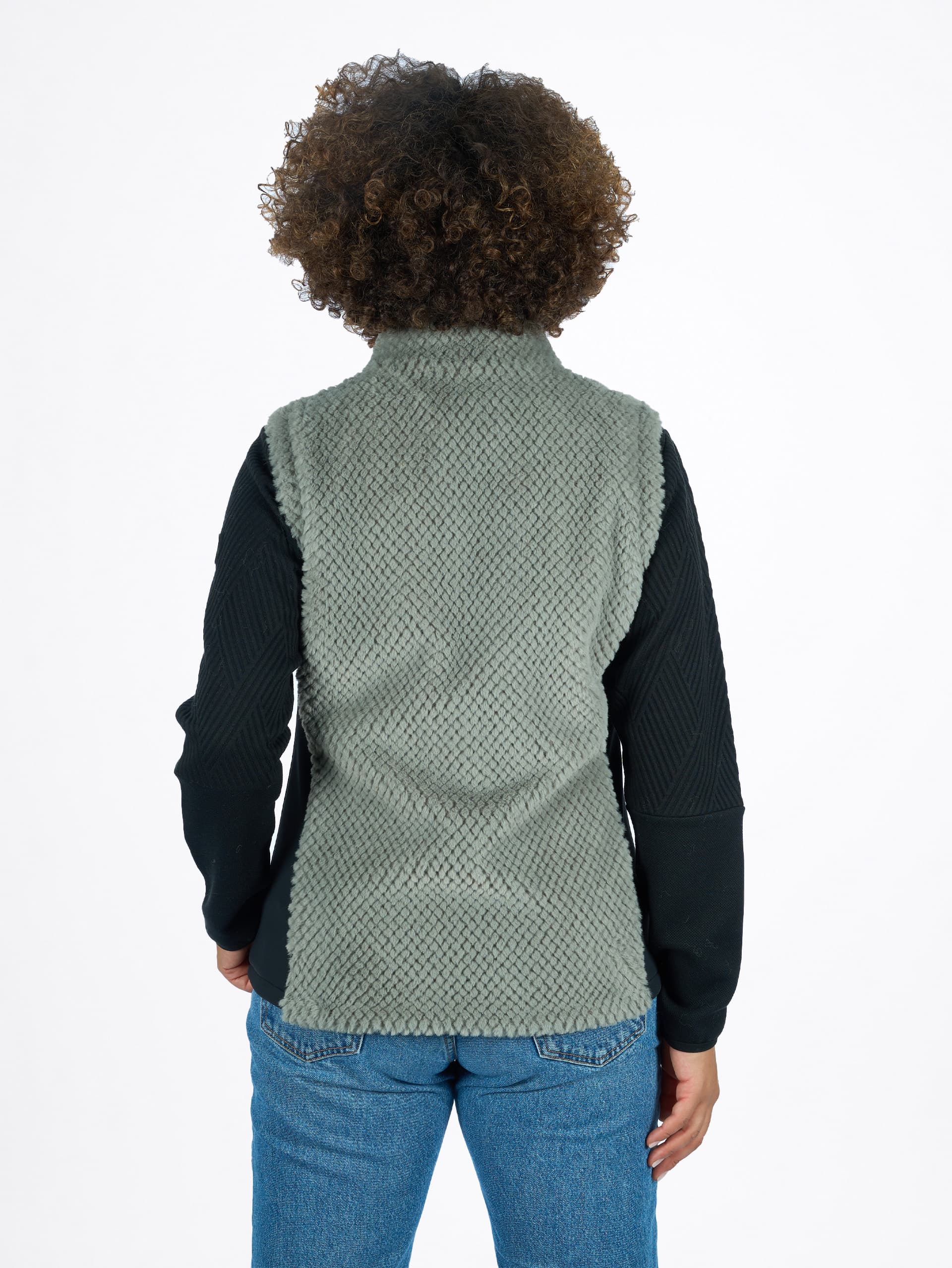 VESTE FAUSSE FOURRURE FEMME CANEL - LICHEN