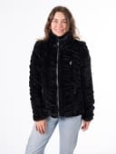 VESTE FAUSSE FOURRURE CAPPA - BLACK