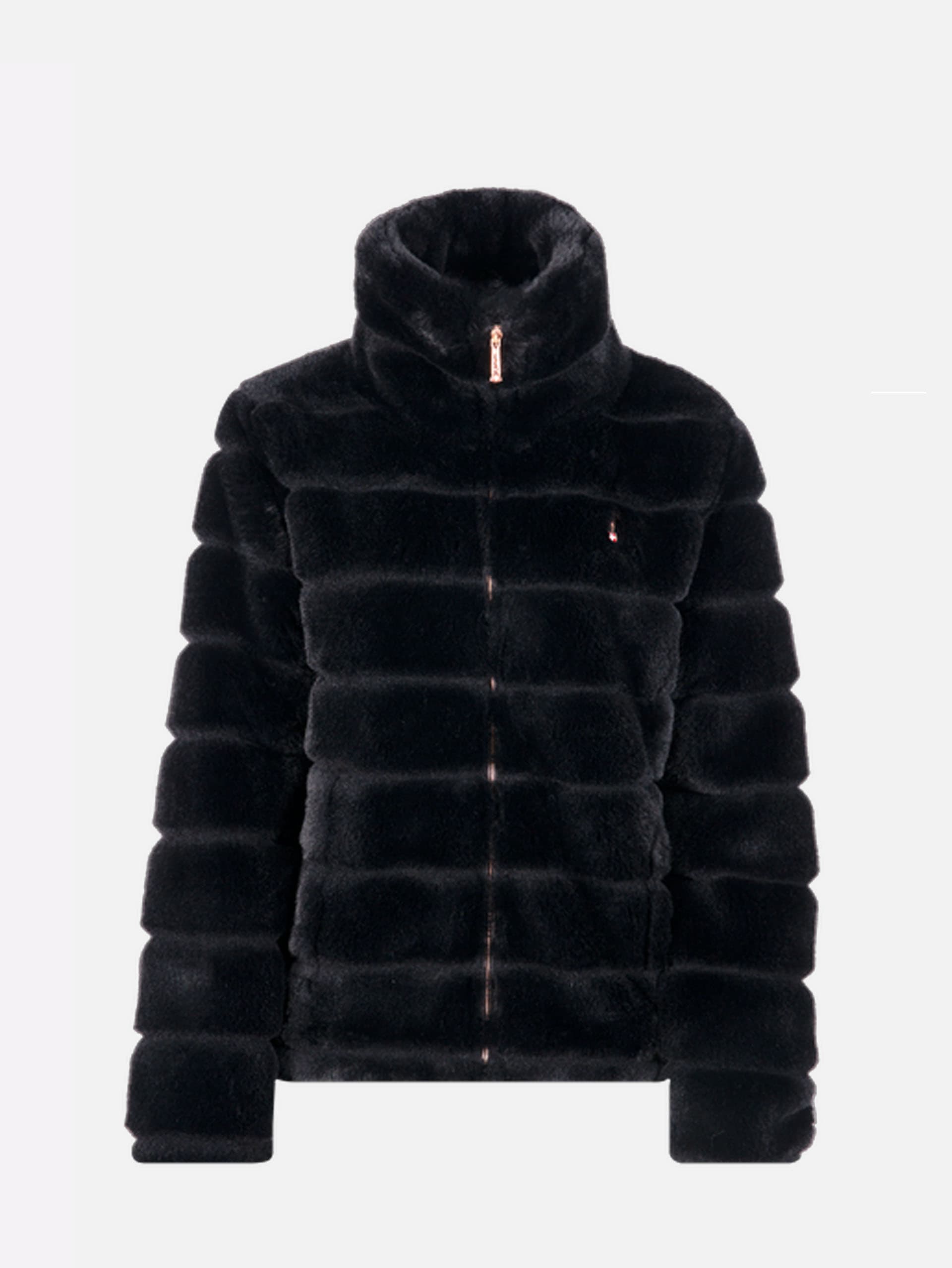 VESTE FAUSSE FOURRURE CAPPA - BLACK