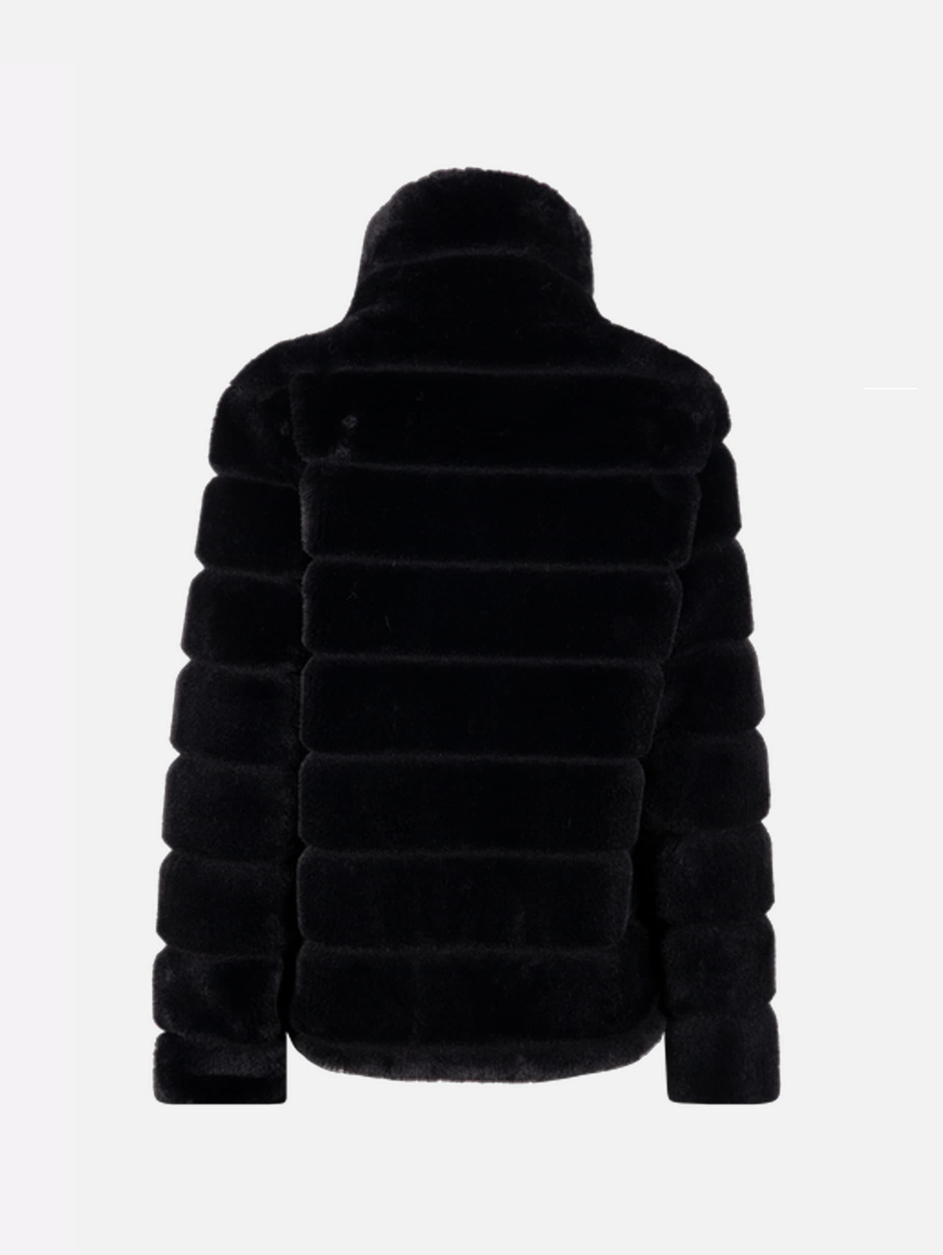 VESTE FAUSSE FOURRURE CAPPA - BLACK
