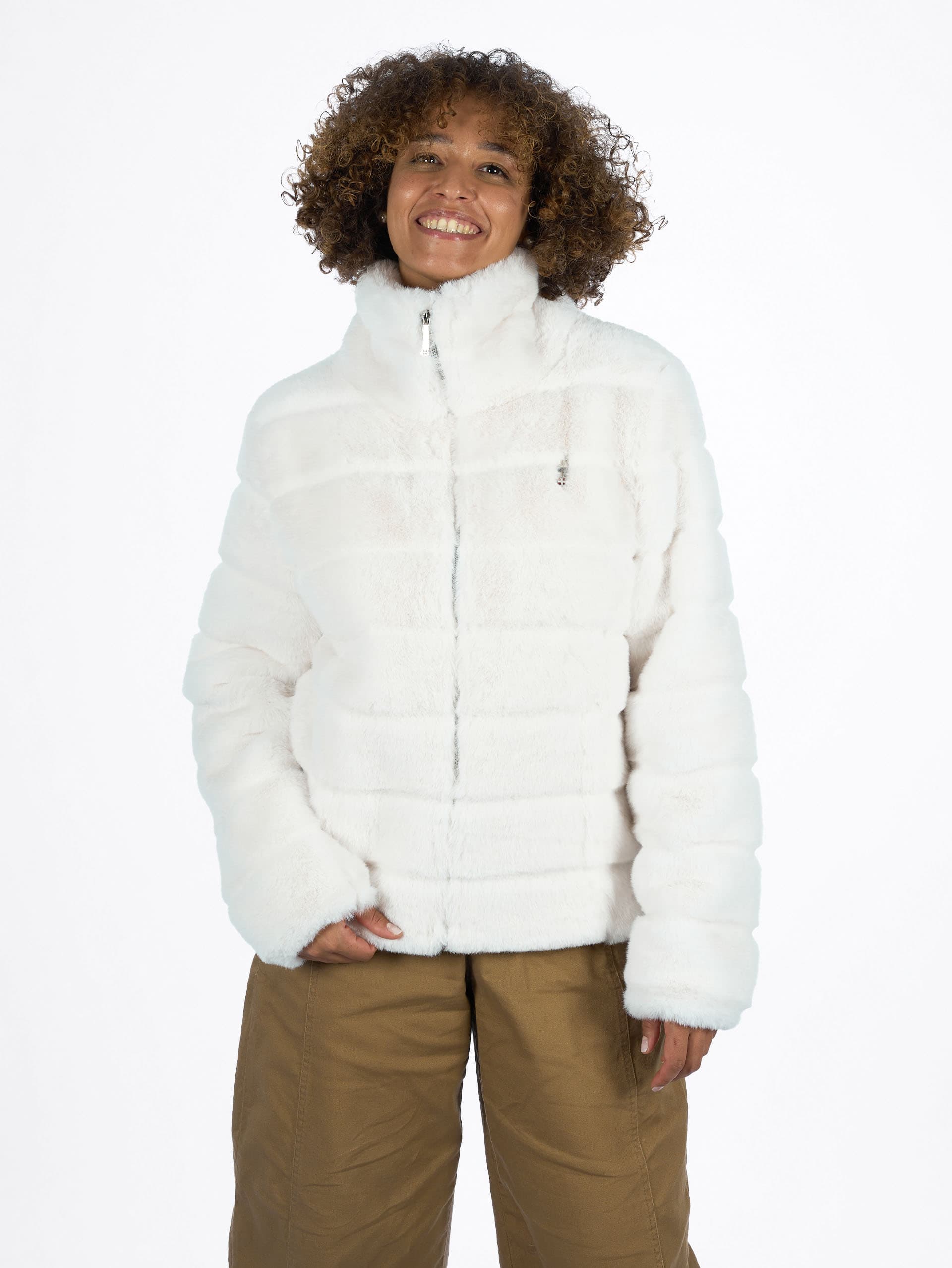 VESTE FAUSSE FOURRURE FEMME CAPPA - WHITE