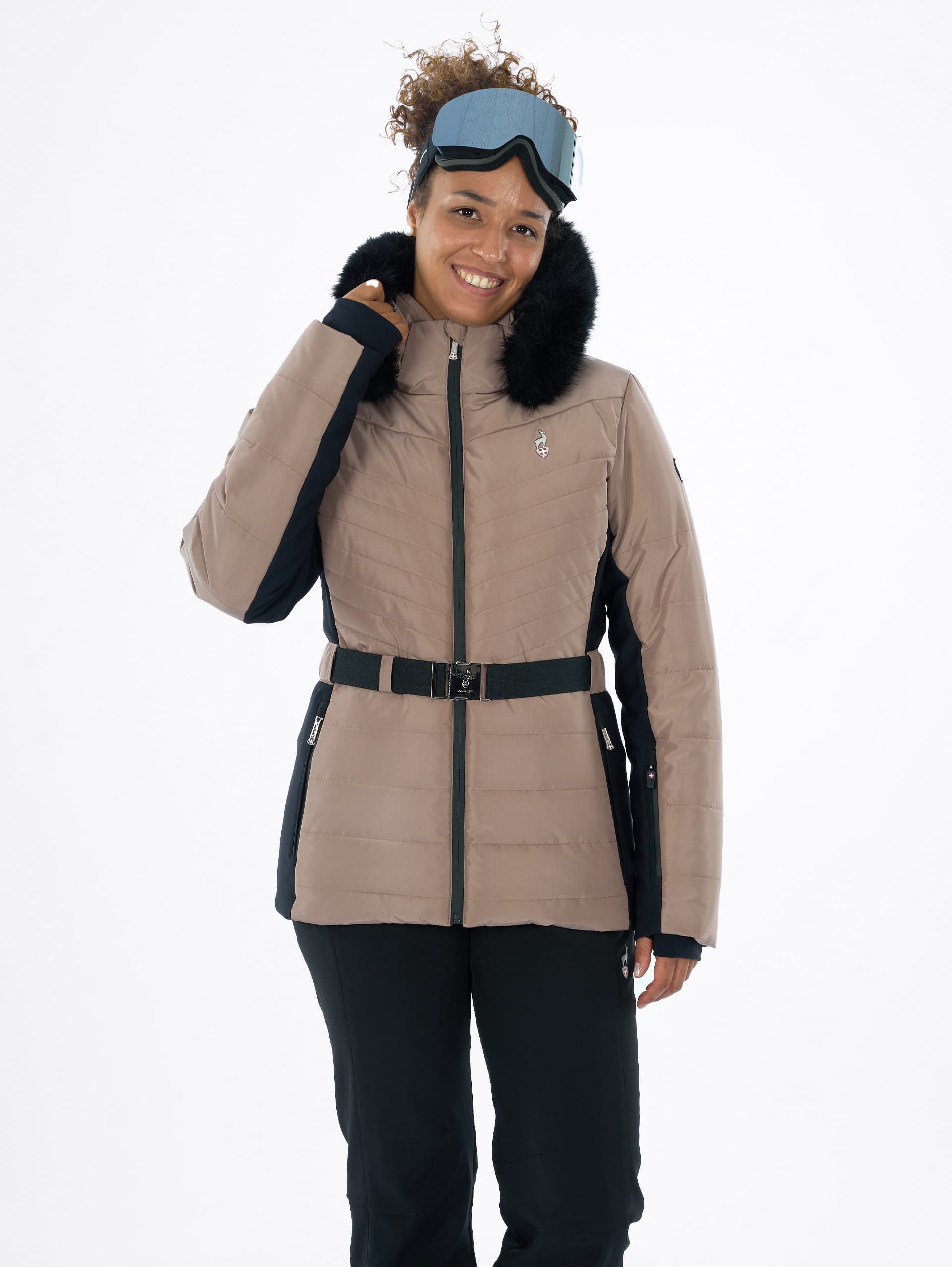 VESTE DE SKI FEMME CARIN - CAPPUCCINO