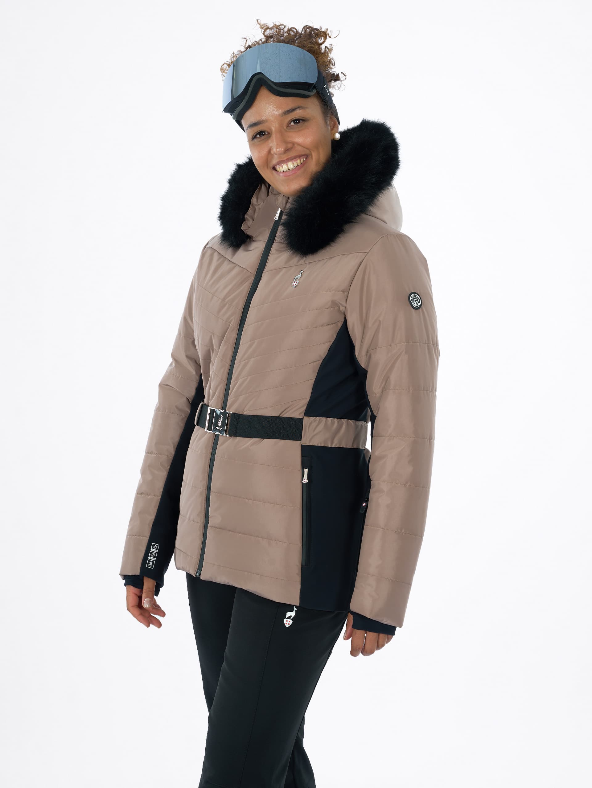 VESTE DE SKI FEMME CARIN - CAPPUCCINO