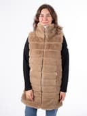 Veste fausse fourrure CARRA - TAUPE