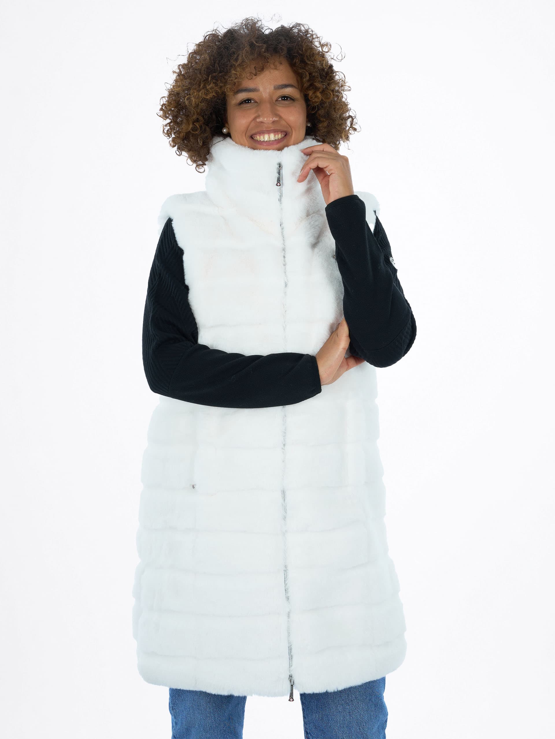 Veste fausse fourrure CARRA - WHITE