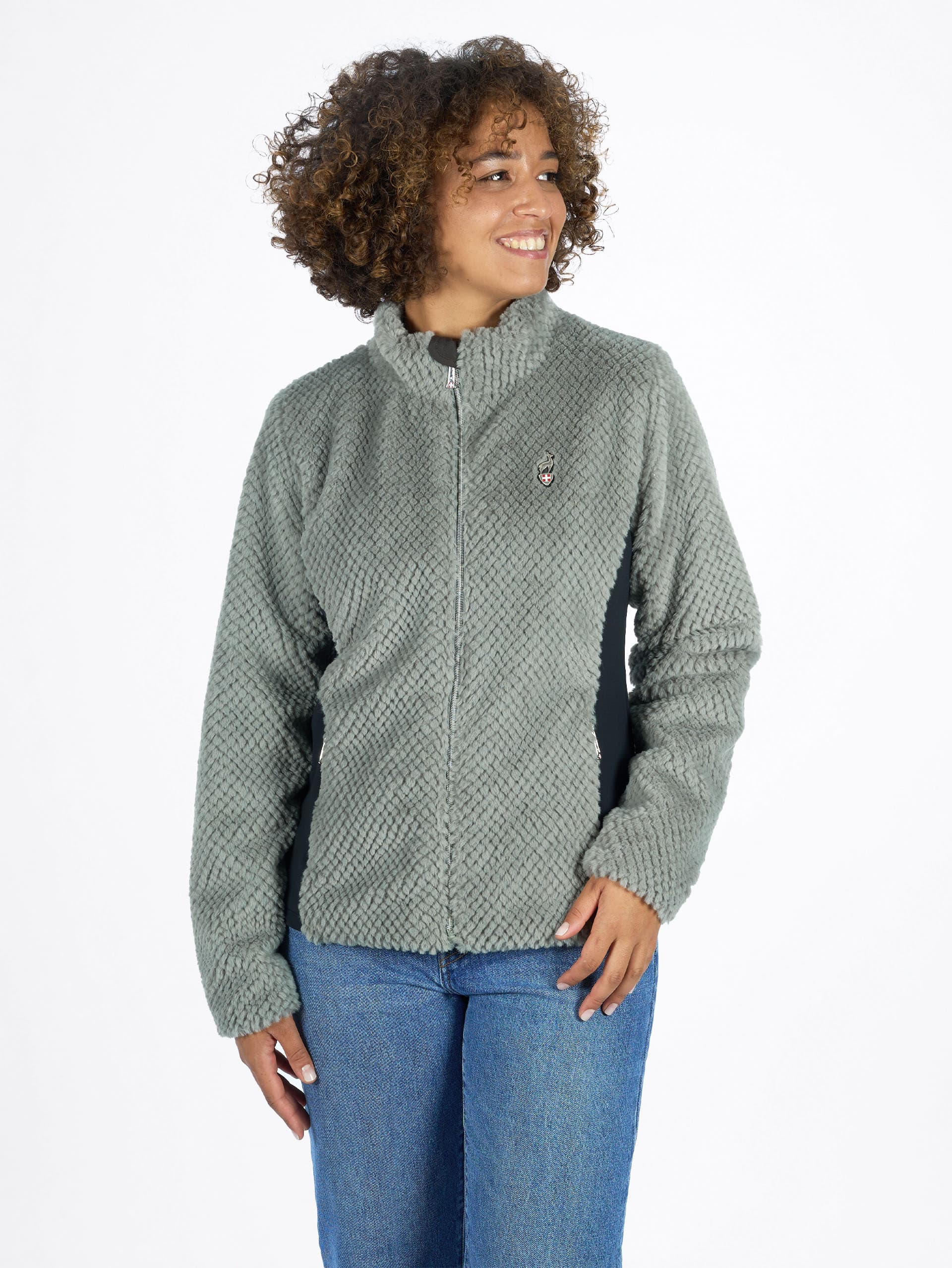 VESTE FAUSSE FOURRURE FEMME CELIN - LICHEN