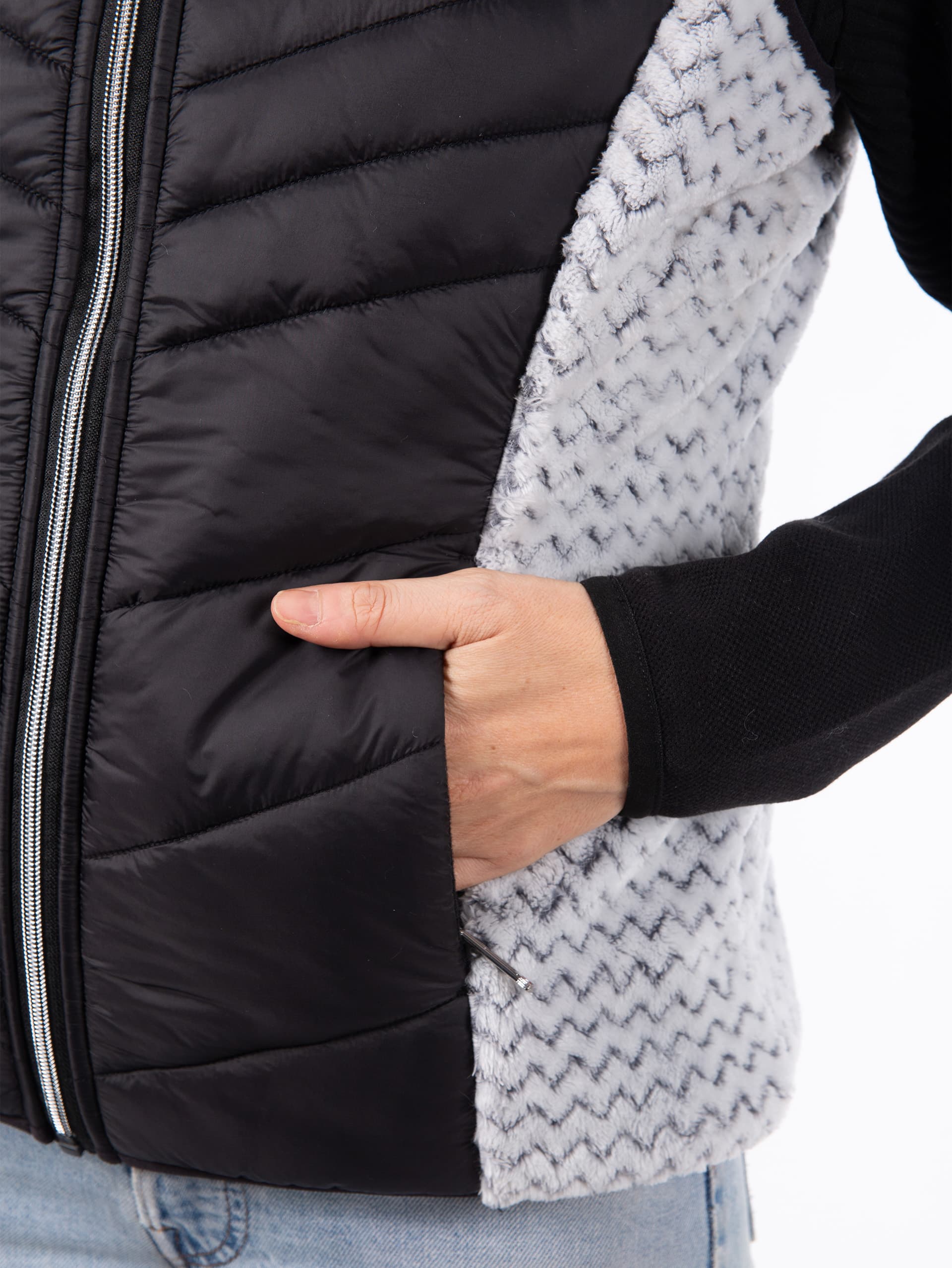 VESTE HYBRIDE FEMME CORDA - BLACK 1