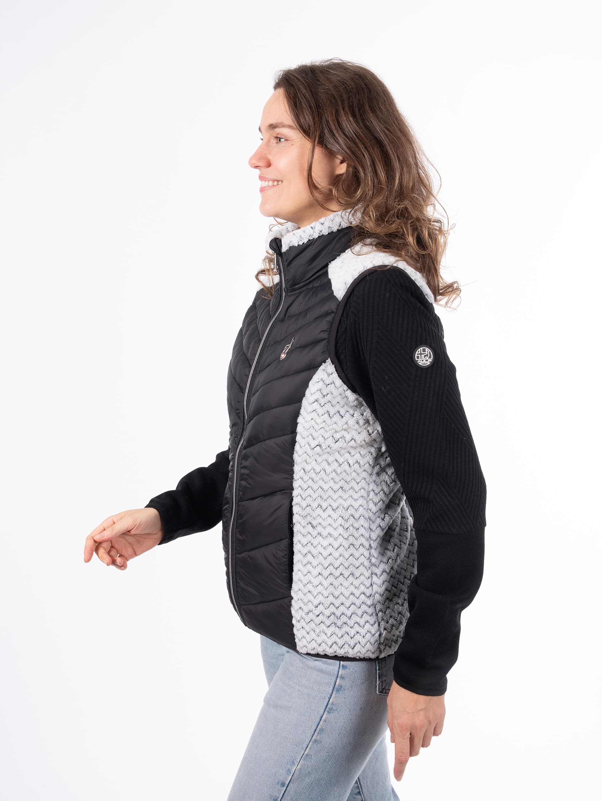 VESTE HYBRIDE FEMME CORDA - BLACK 1
