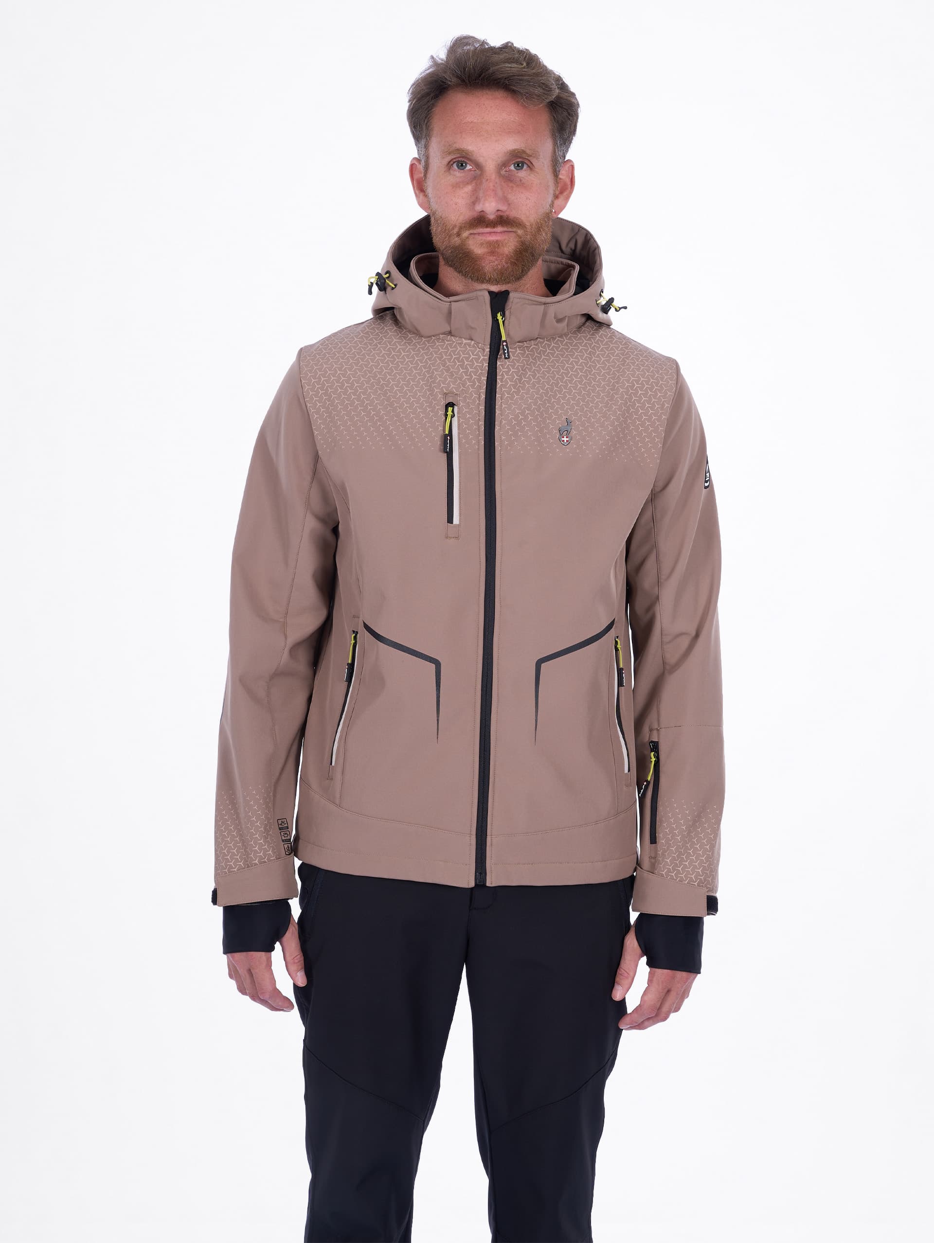 CYRUS Men's softhsell jacket - CAPPUCCINO