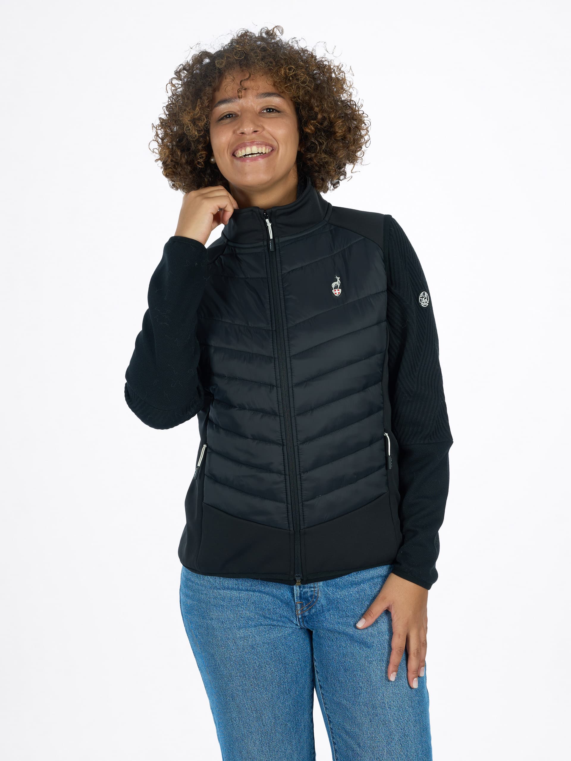 VESTE HYBRIDE SANS MANCHES EPINA FEMME - BLACK
