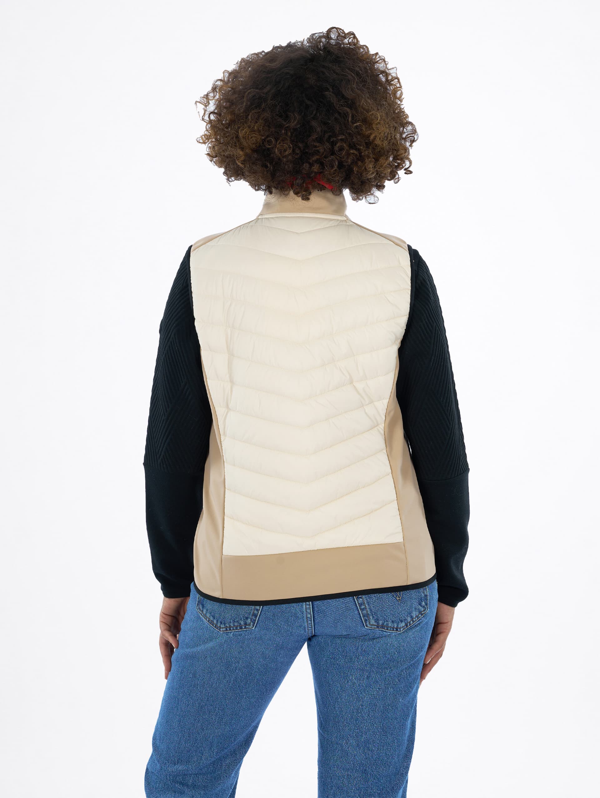 VESTE HYBRIDE SANS MANCHES EPINA FEMME - CAPPUCCINO