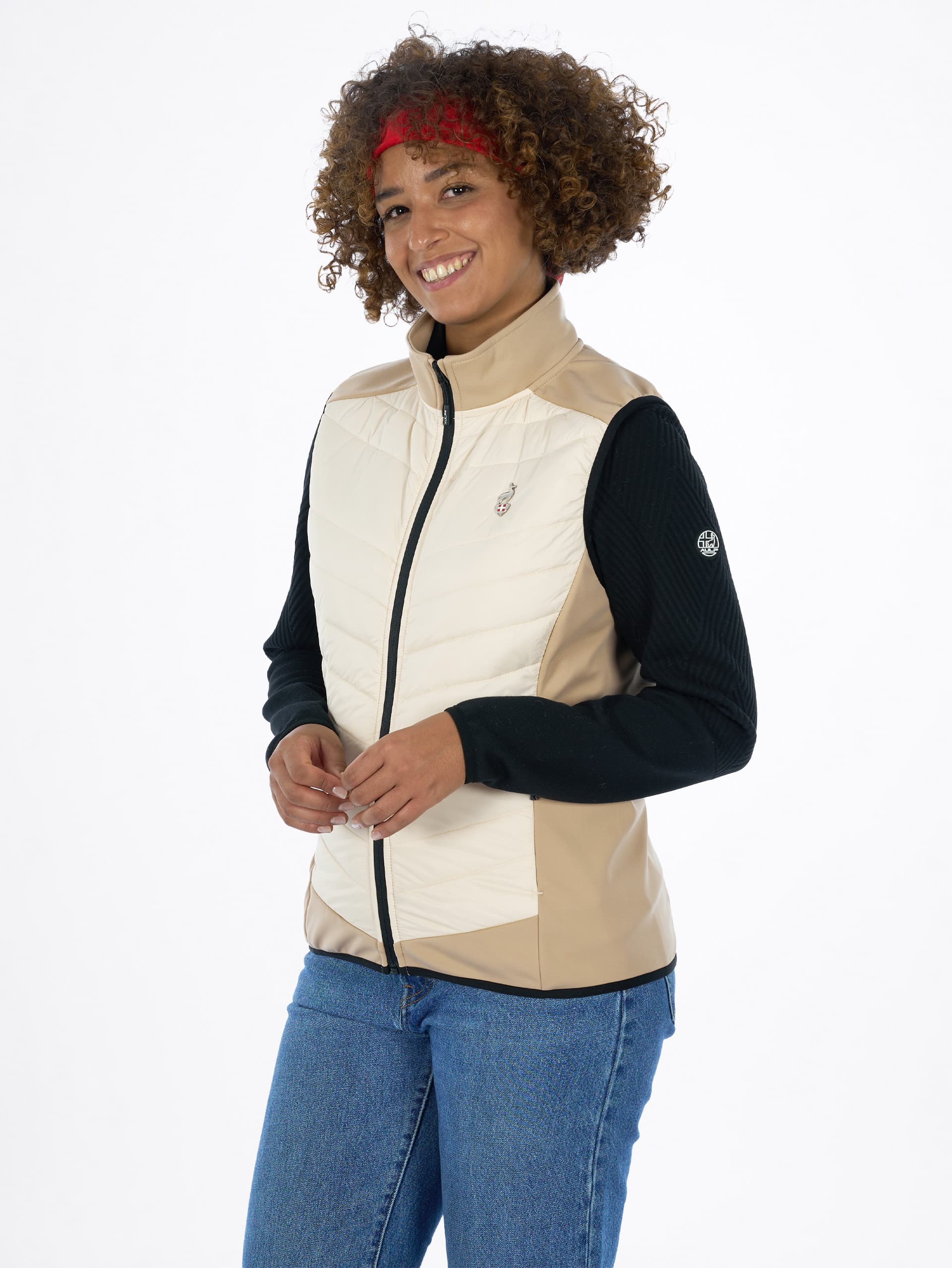 VESTE HYBRIDE SANS MANCHES EPINA FEMME - CAPPUCCINO
