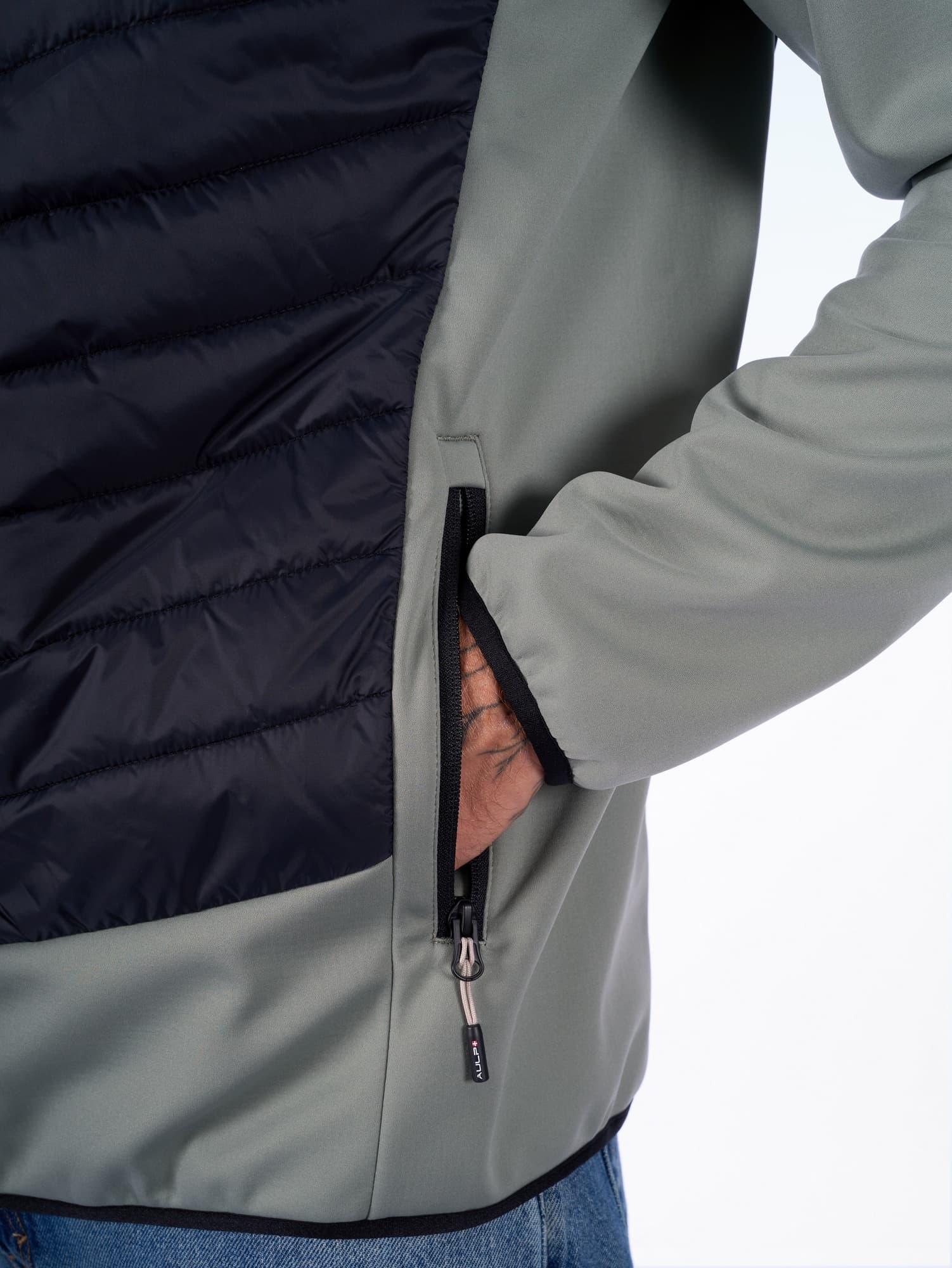 VESTE HYBRIDE HOMME ELMER - LICHEN