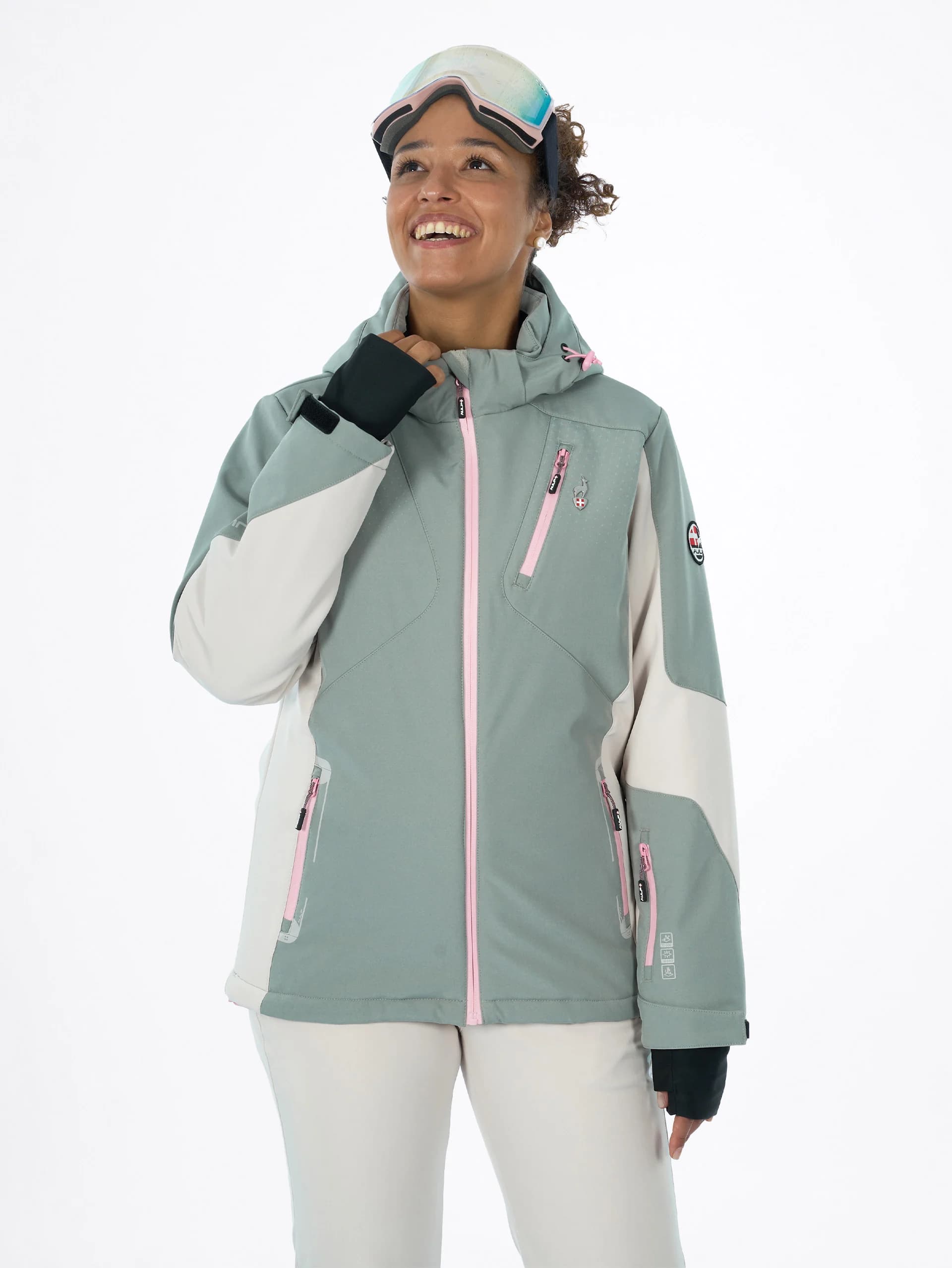 VESTE DE SKI FEMME EAGLE - LICHEN