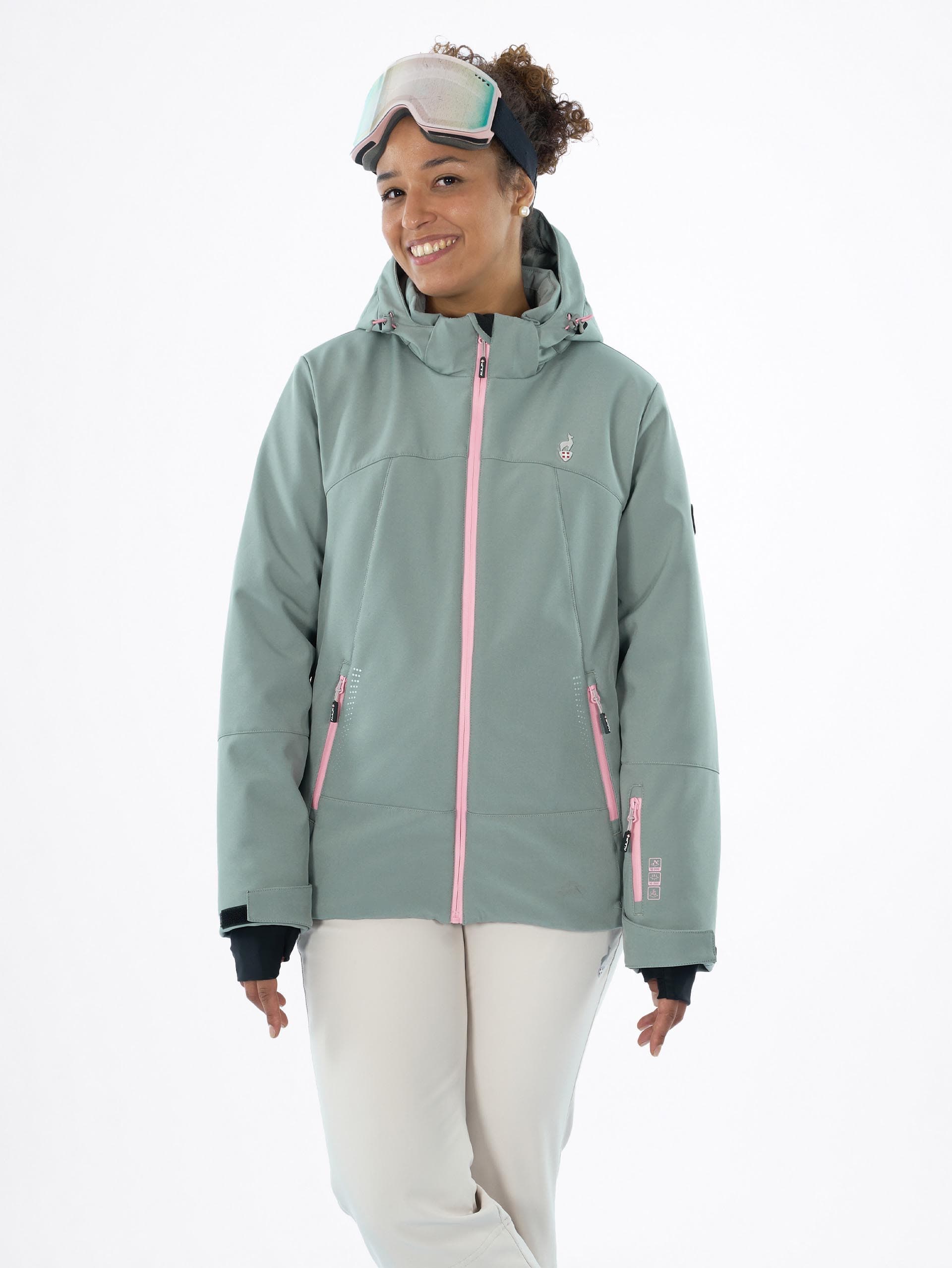 VESTE DE SKI FEMME ELANA - LICHEN