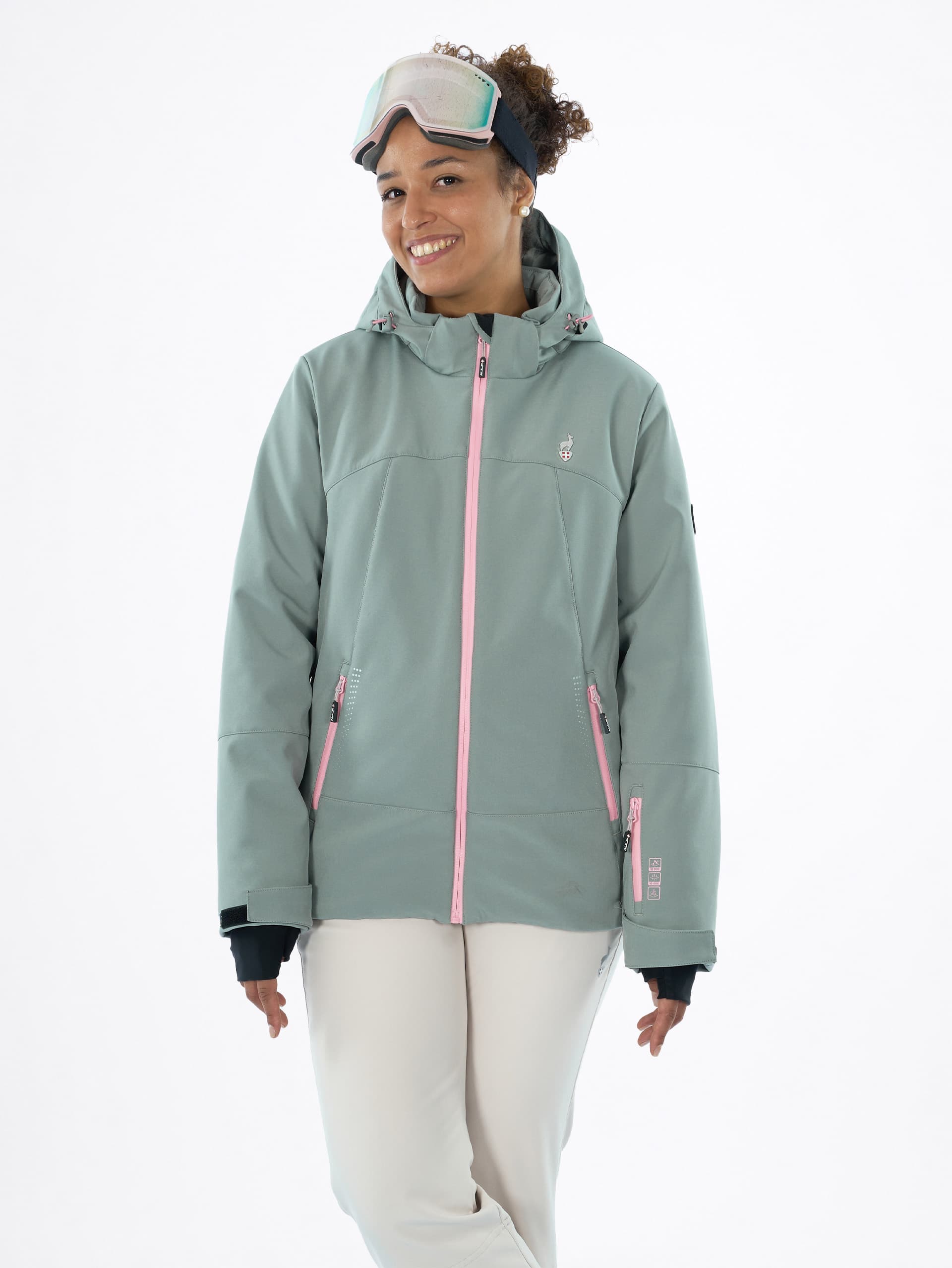 VESTE DE SKI FEMME ELANA - LICHEN