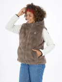 VESTE FAUSSE FOURRURE FEMME ELSIE - CAPPUCCINO