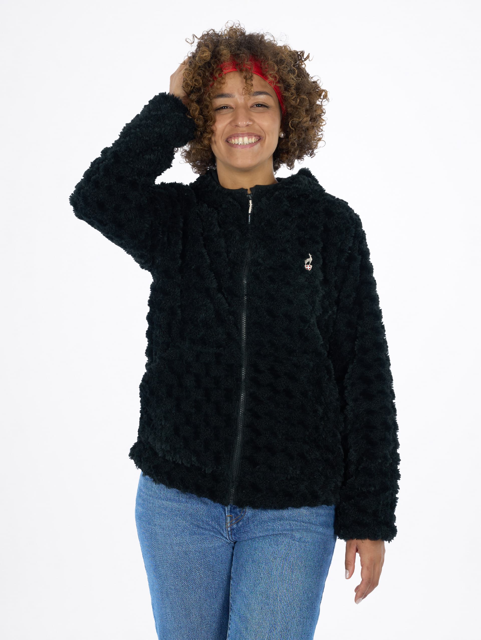 VESTE FAUSSE FOURRURE FEMME EPONA - BLACK