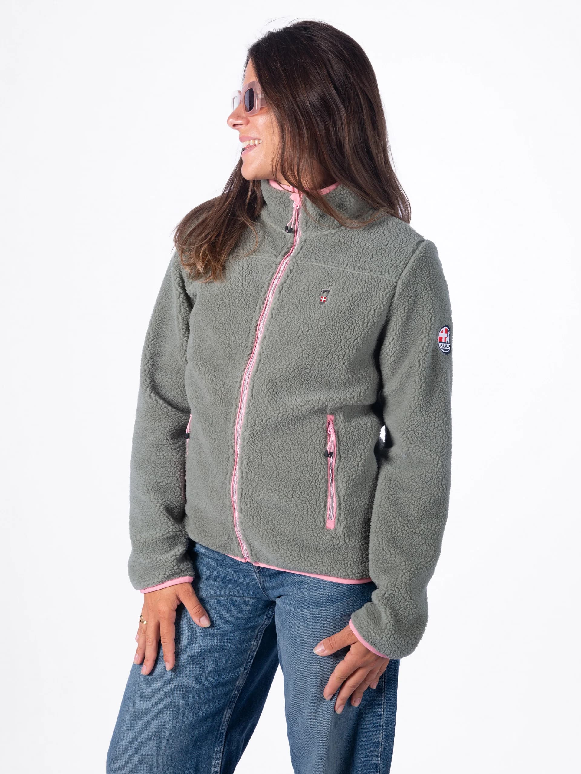 SARRA FLEECE JACKET - LICHEN