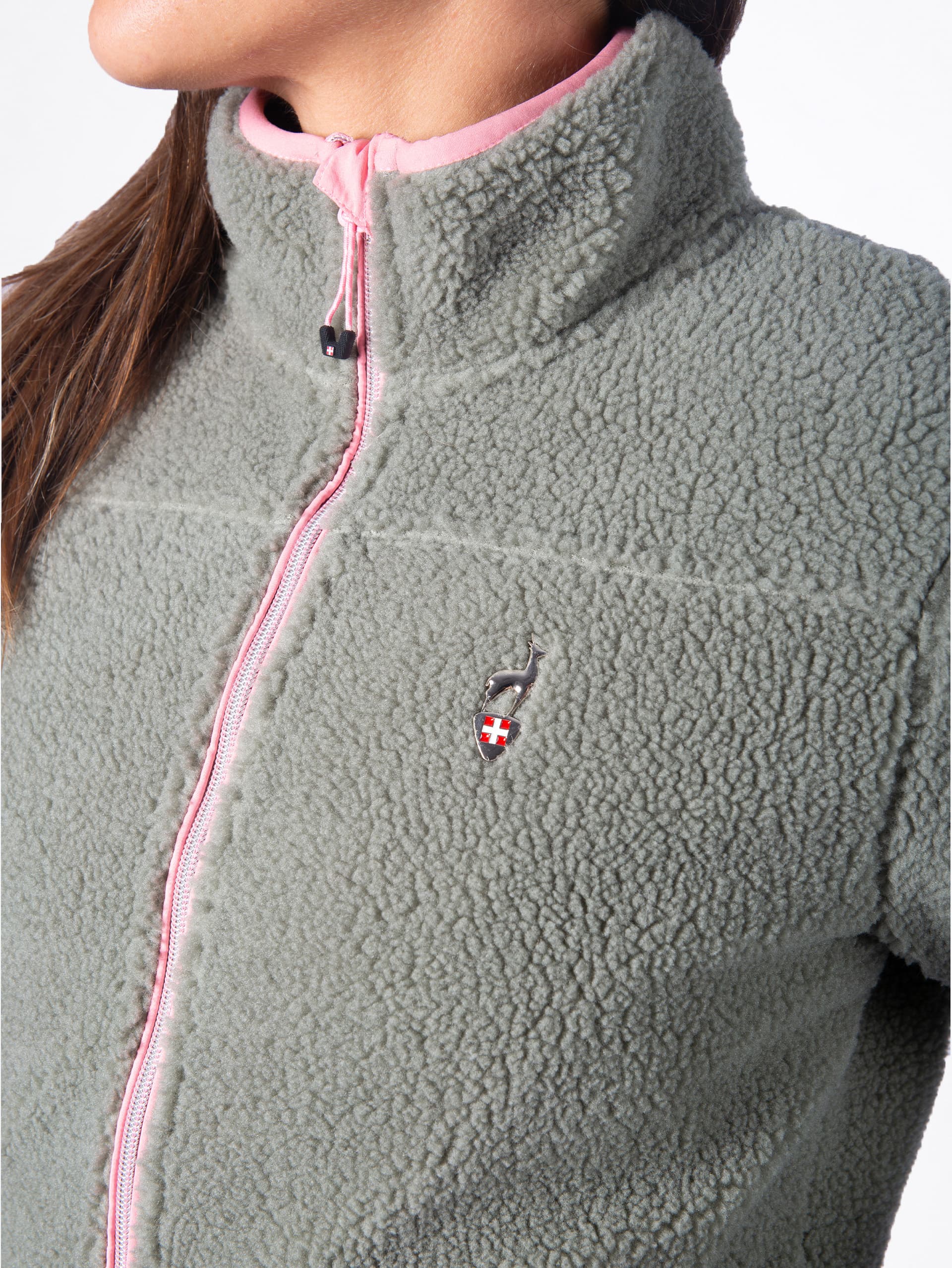 SARRA FLEECE JACKET - LICHEN