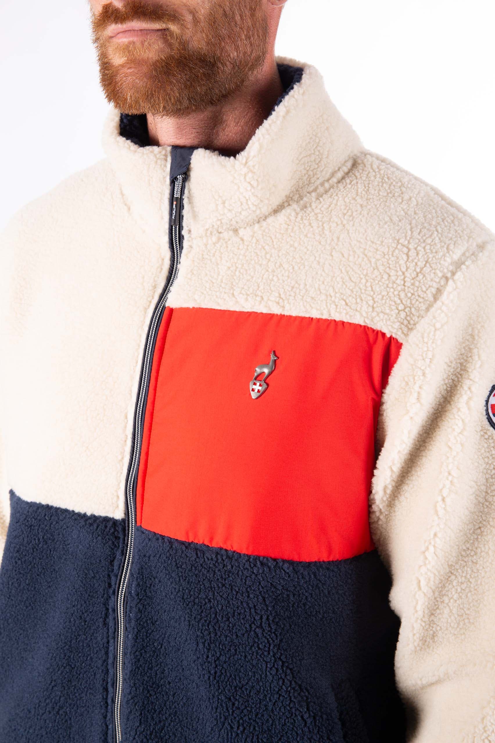 NAVY/FLAME RED