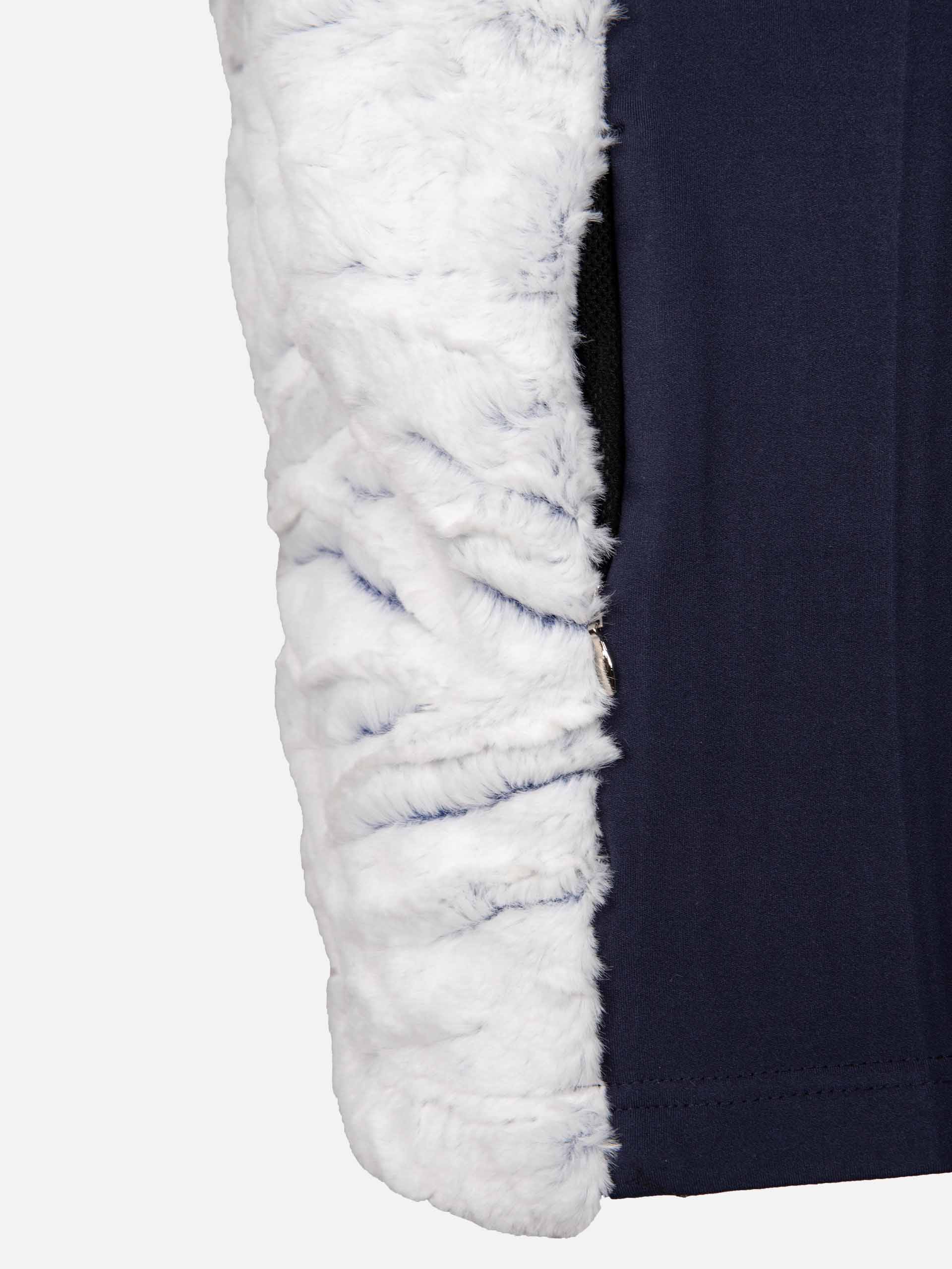 veste fausse fourrure TOUBA - NAVY OFFWHITE