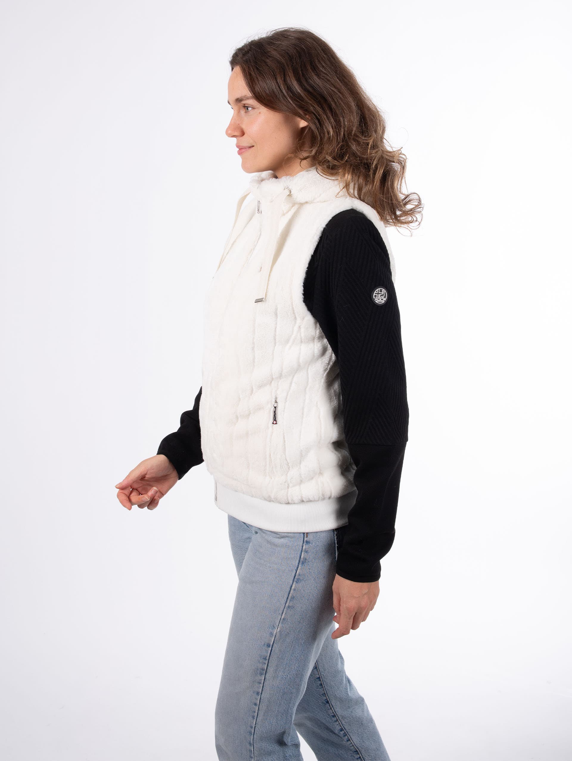 VAGUE SLEEVELESS JACKET - SNOW 1