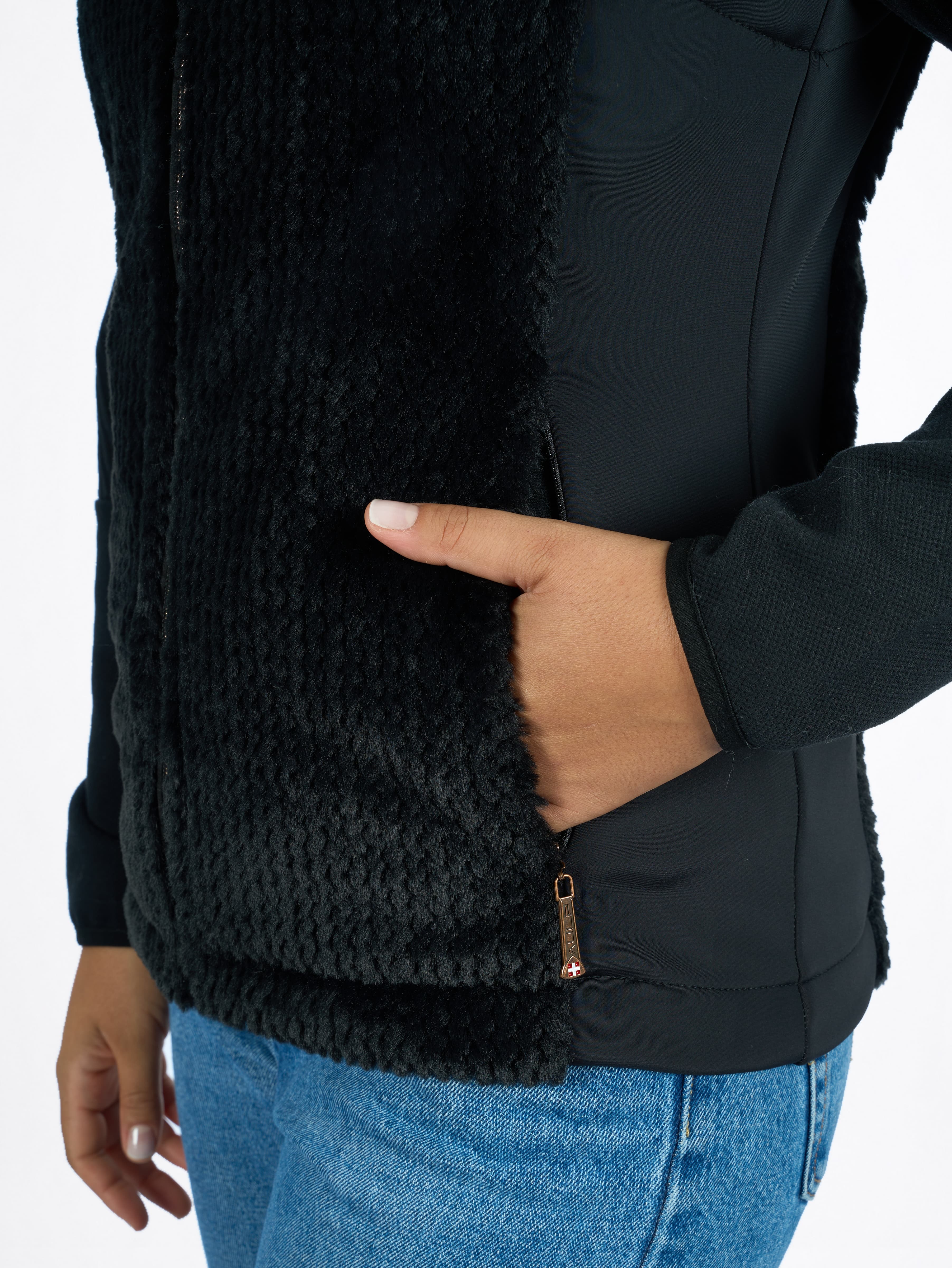VESTE FAUSSE FOURRURE FEMME CANEL - BLACK 1