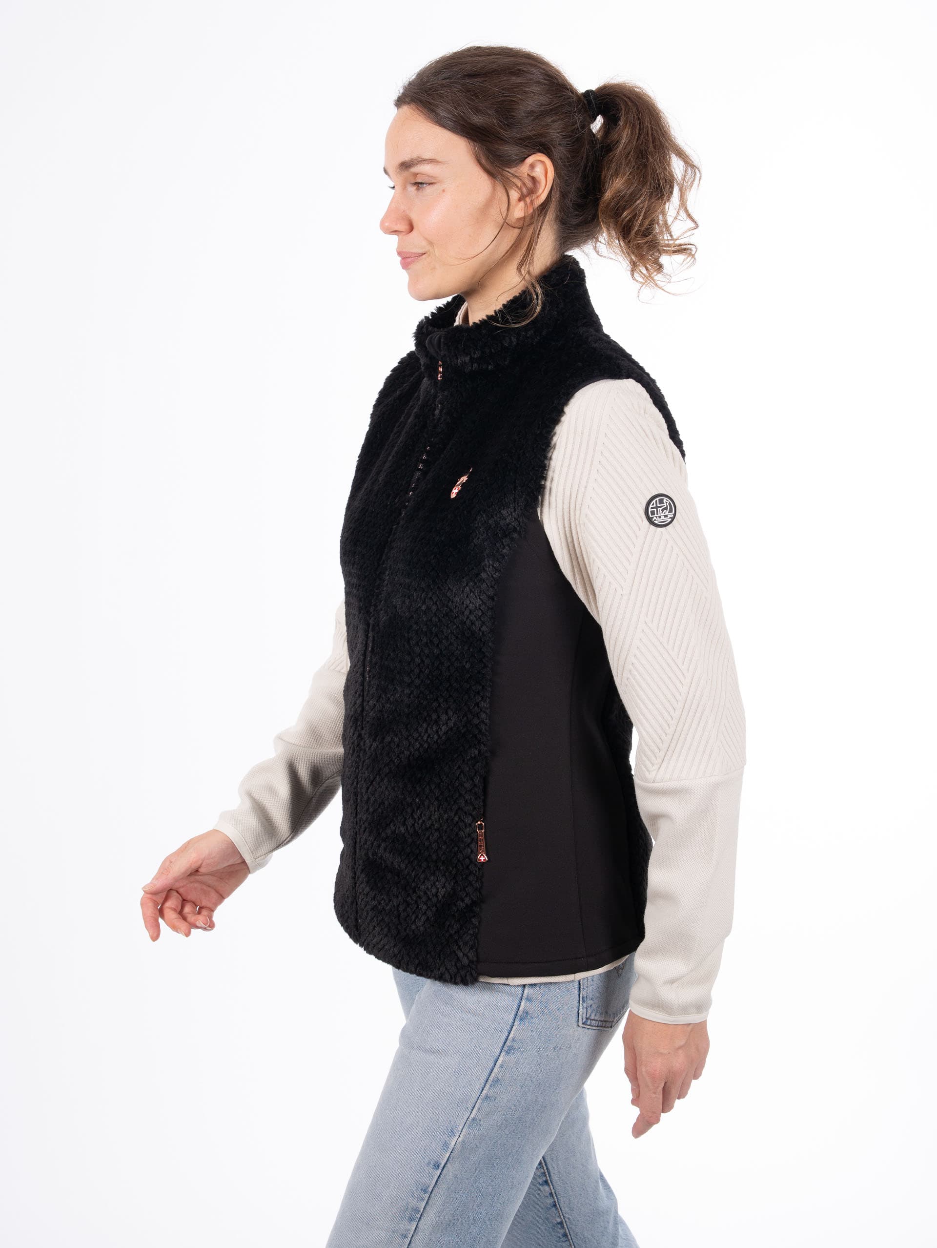 VESTE FAUSSE FOURRURE FEMME CANEL - BLACK 1
