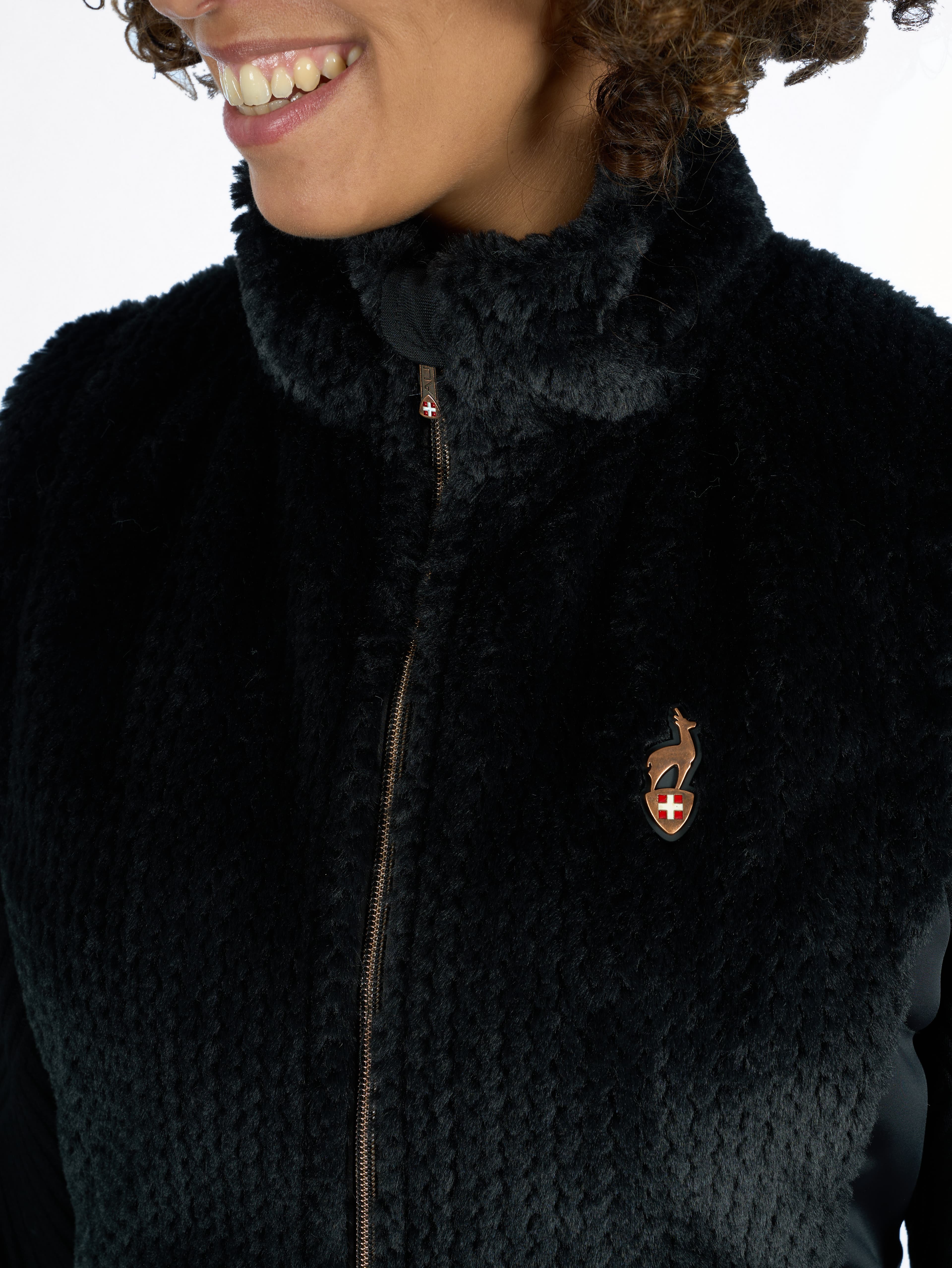 VESTE FAUSSE FOURRURE FEMME CANEL - BLACK 1