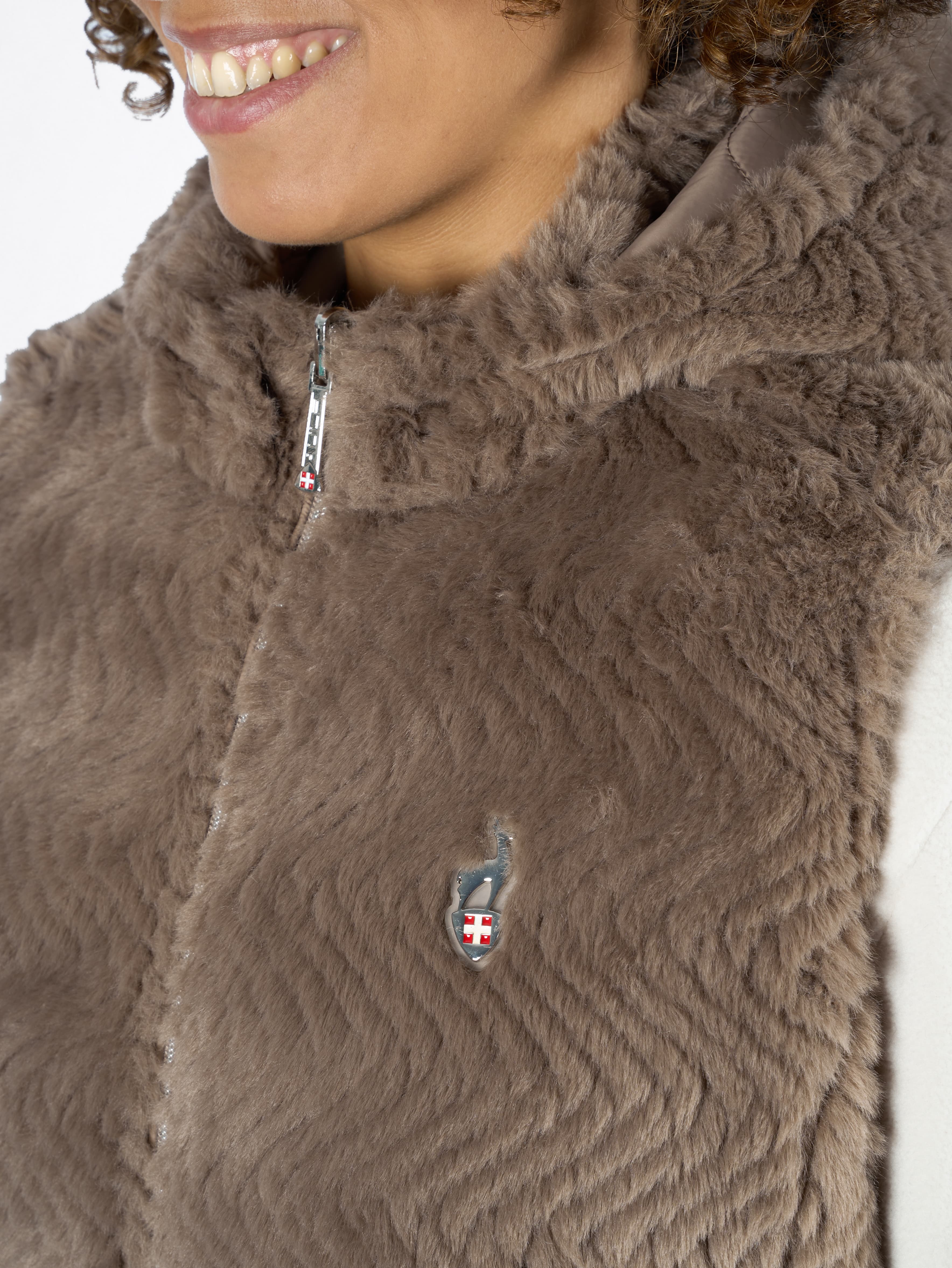 VESTE FAUSSE FOURRURE FEMME ELSIE - CAPPUCCINO