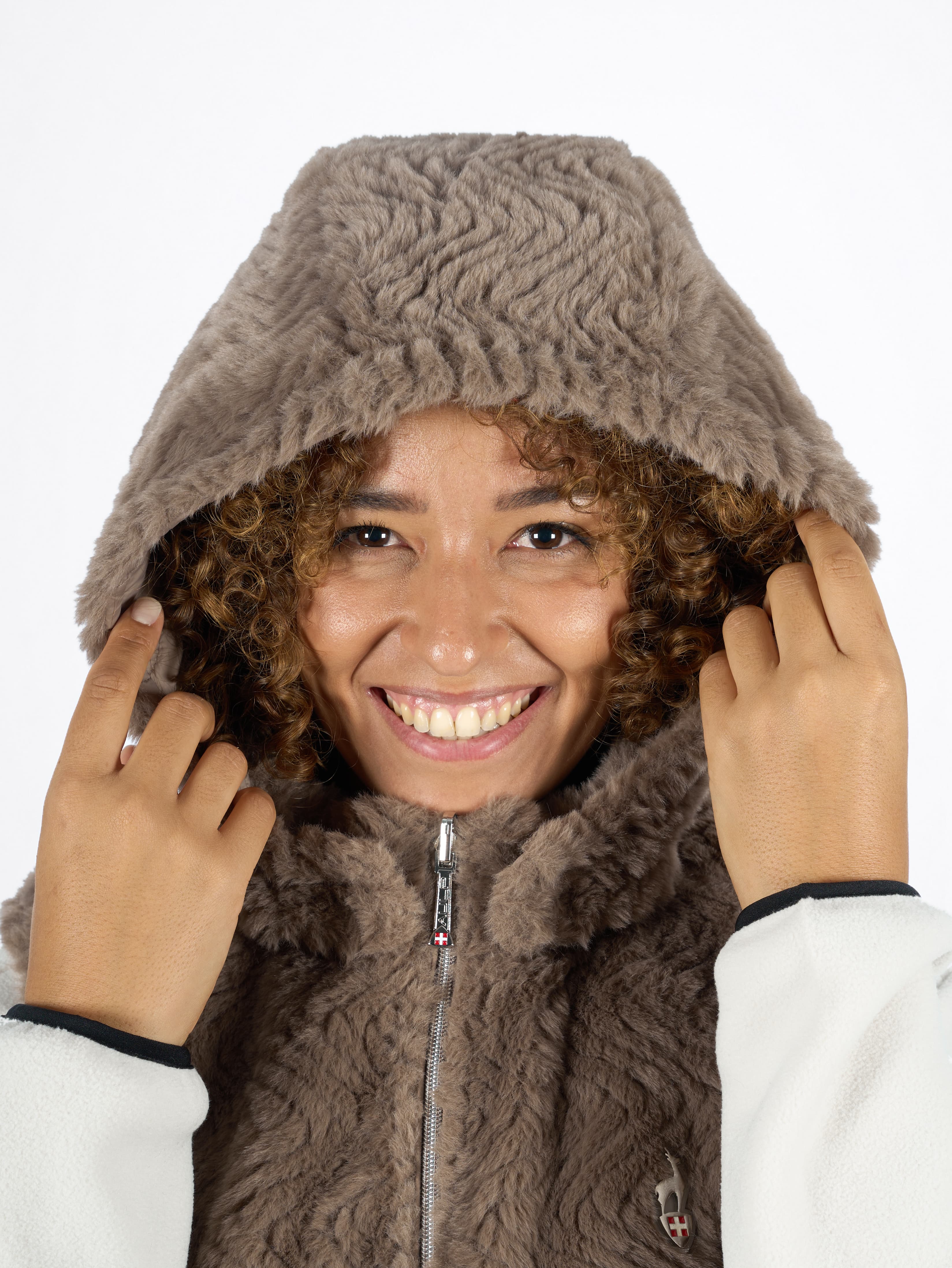 VESTE FAUSSE FOURRURE FEMME ELSIE - CAPPUCCINO