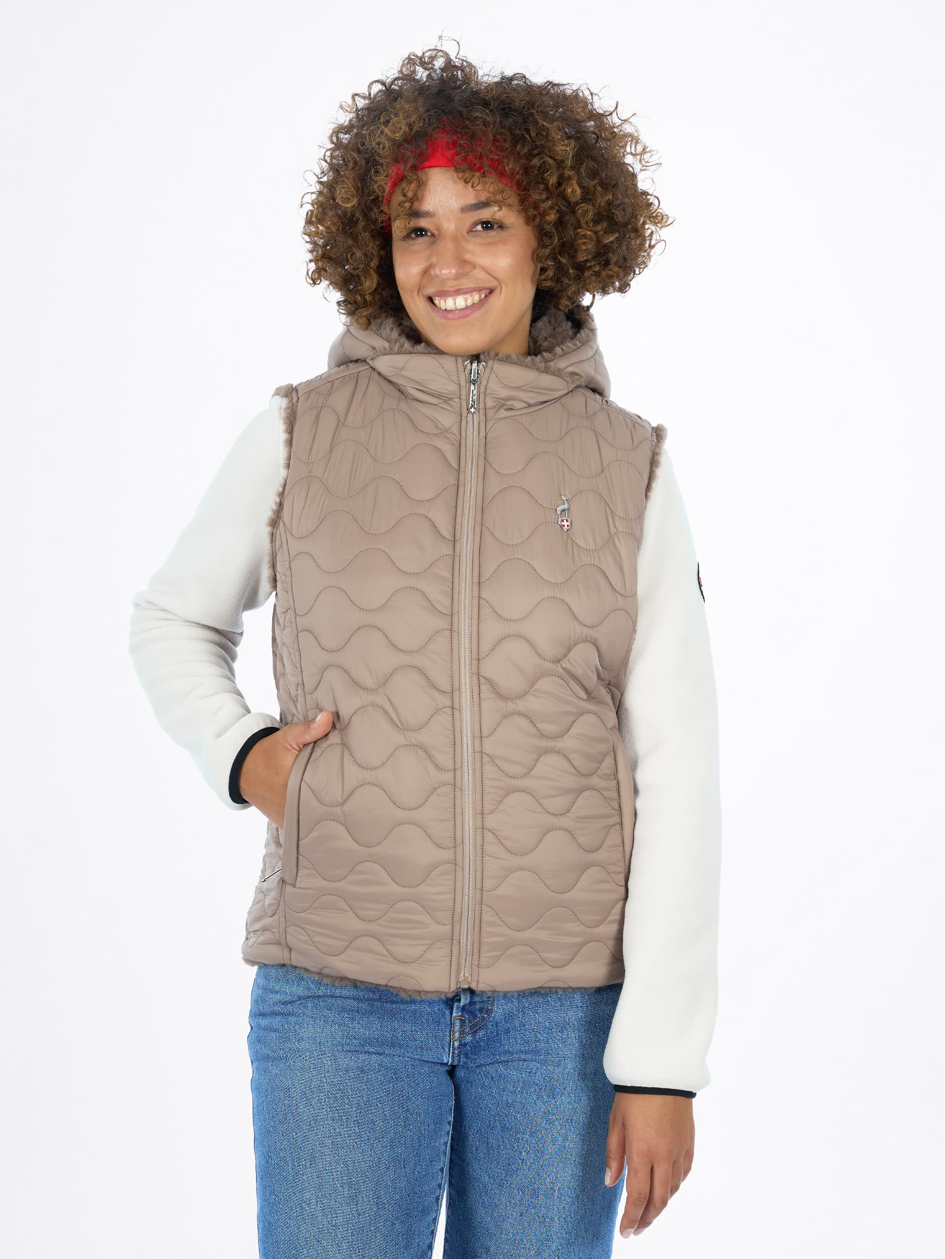 VESTE FAUSSE FOURRURE FEMME ELSIE - CAPPUCCINO