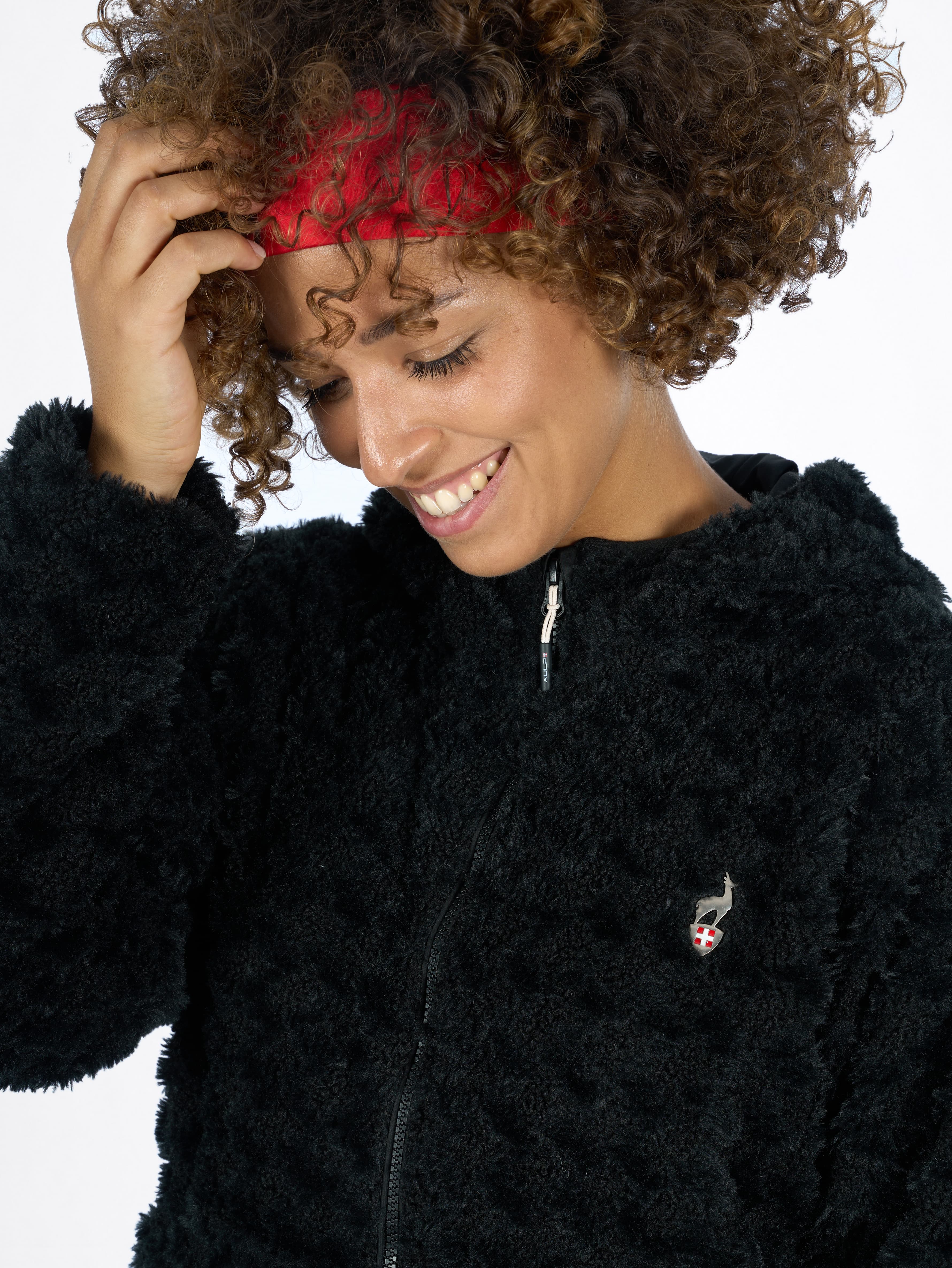 VESTE FAUSSE FOURRURE FEMME EPONA - BLACK